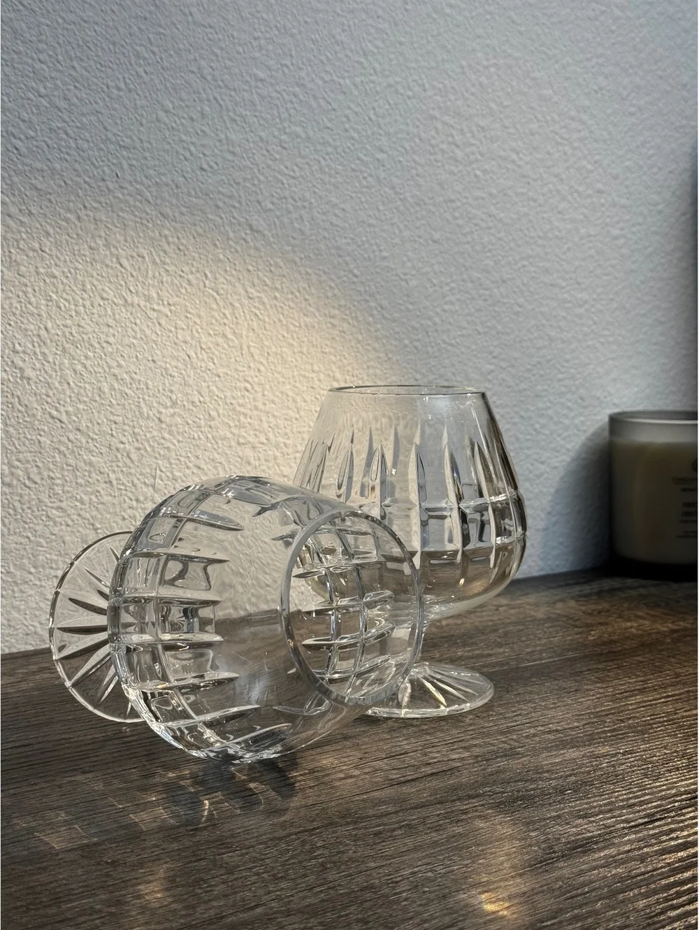 Mikasa Arctic Lights Crystal Brandy Cognac Snifters 5.75” Set of 2